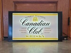 Canadian Club Whisky Vintage Rectangular LED Lighted Advertising Bar Sign